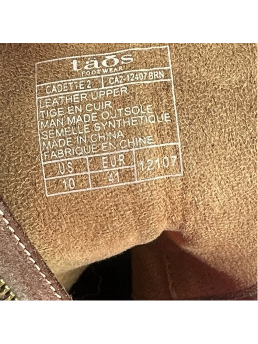 Taos boots cadette 2 Brown Leather Boots studded lace up zipper comfort sz 10 - Picture 7 of 13